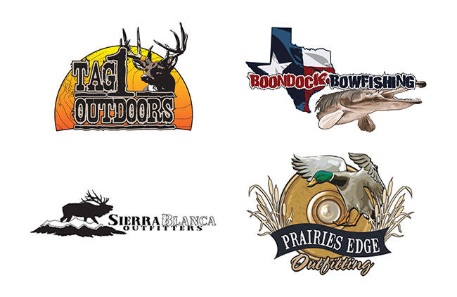 4 New Cool Hunting and Fishing Logos