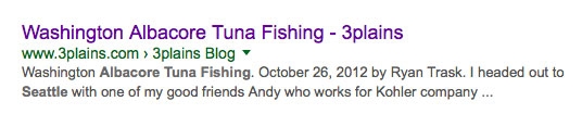 Blog SERP Result Page