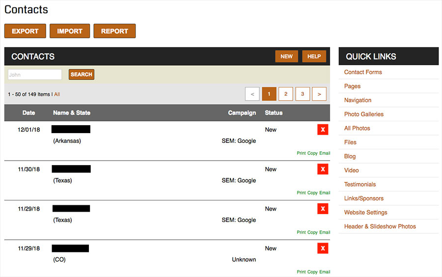 Contact Forms from 3plains Custom websites from 3plains