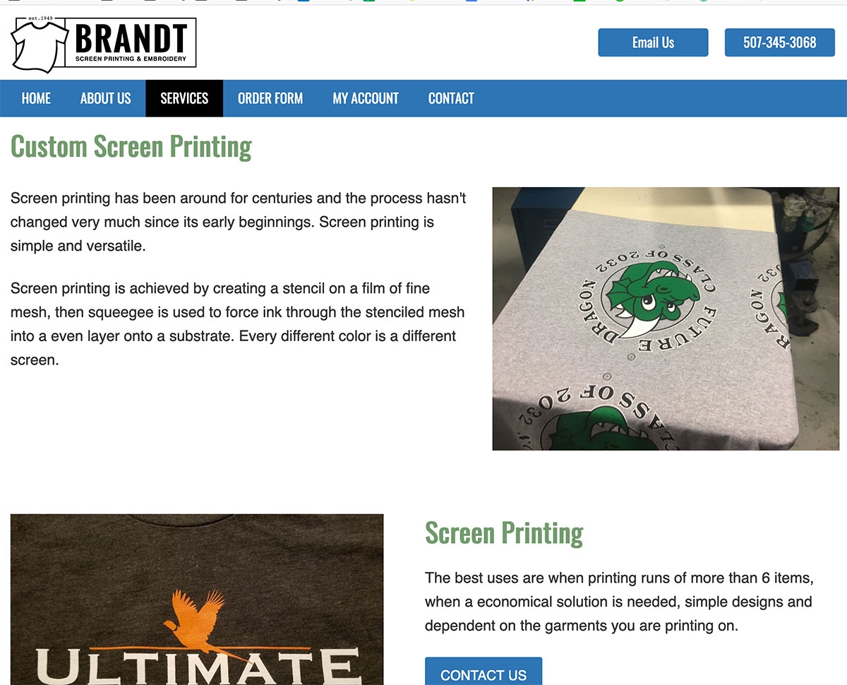 Embroidery Screen Printing Shop Websites Marketing 3plains