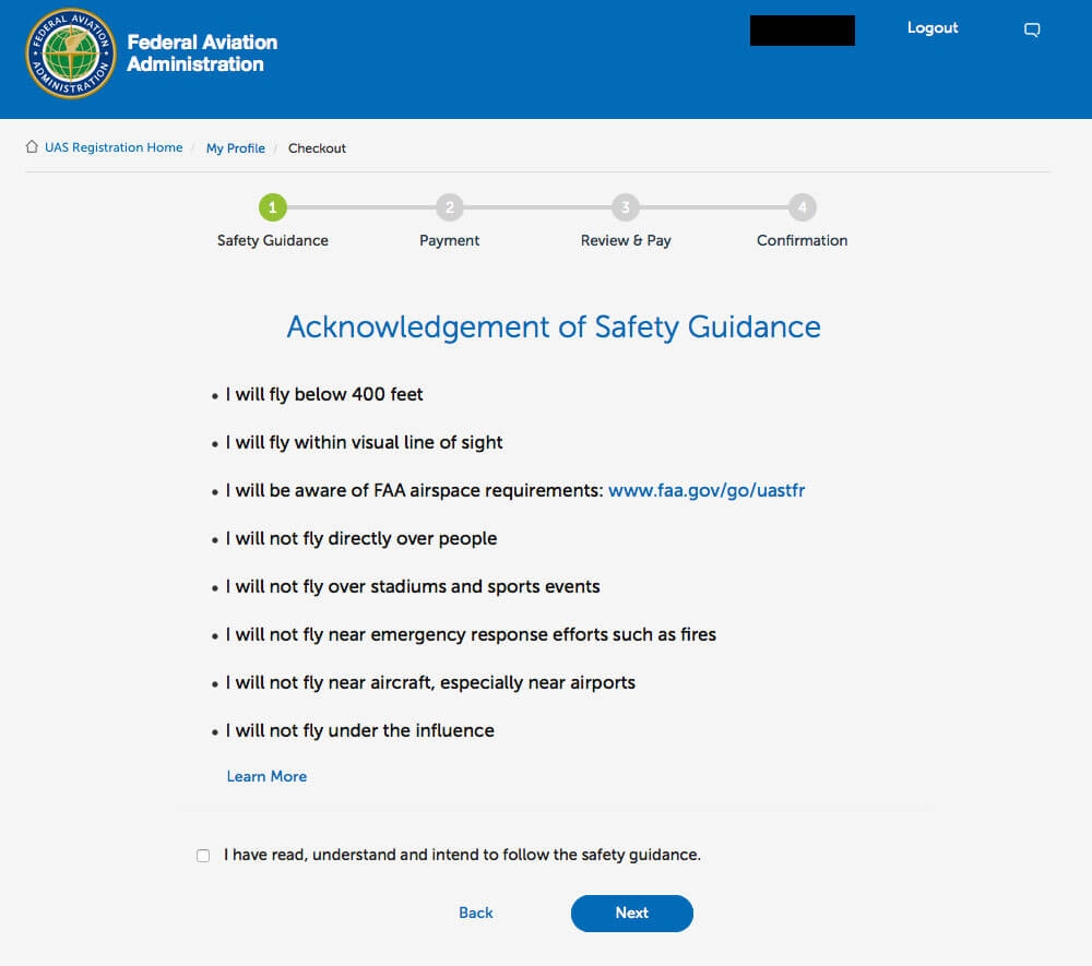 Online Drone Registration