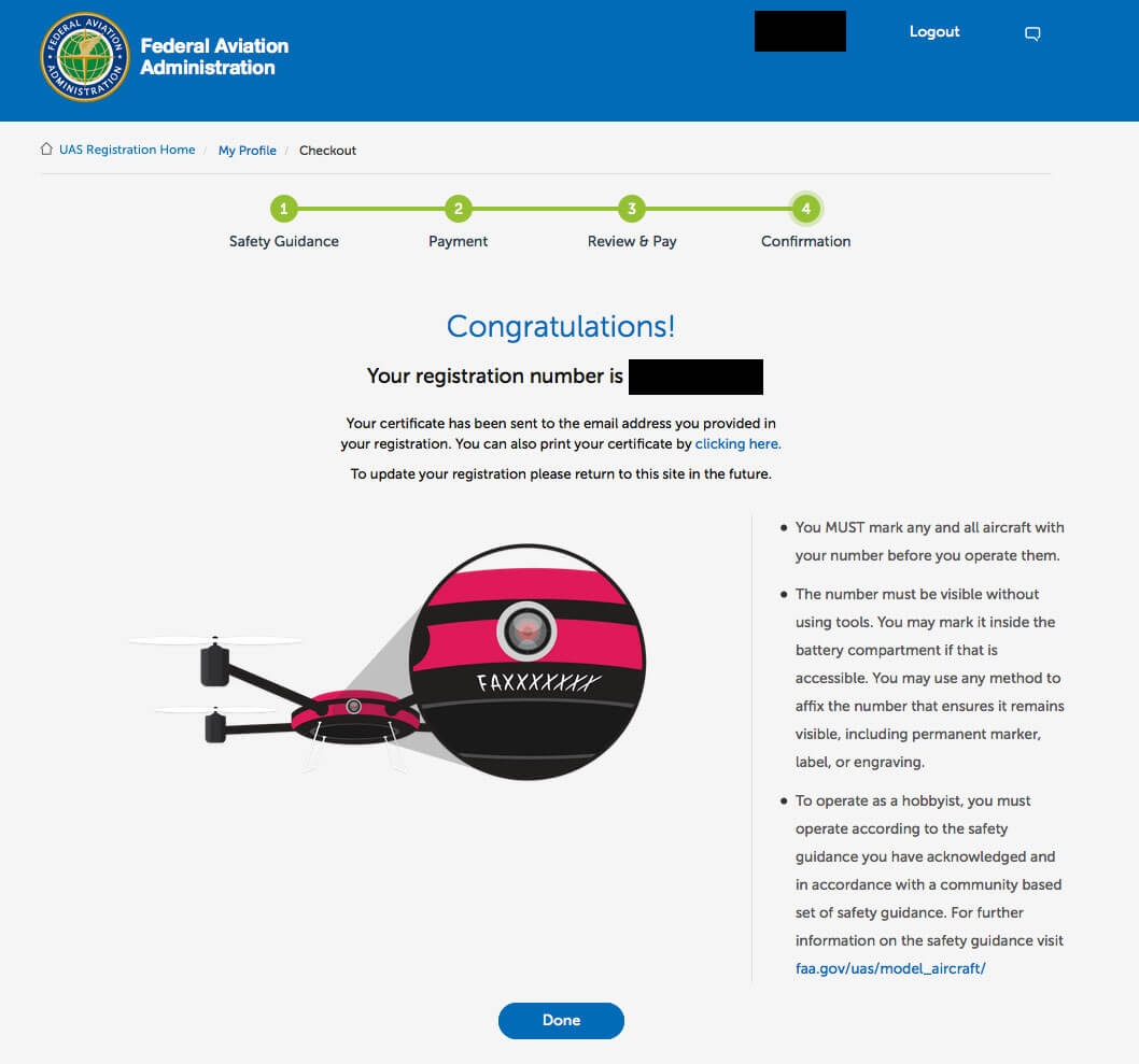Online Drone Registration