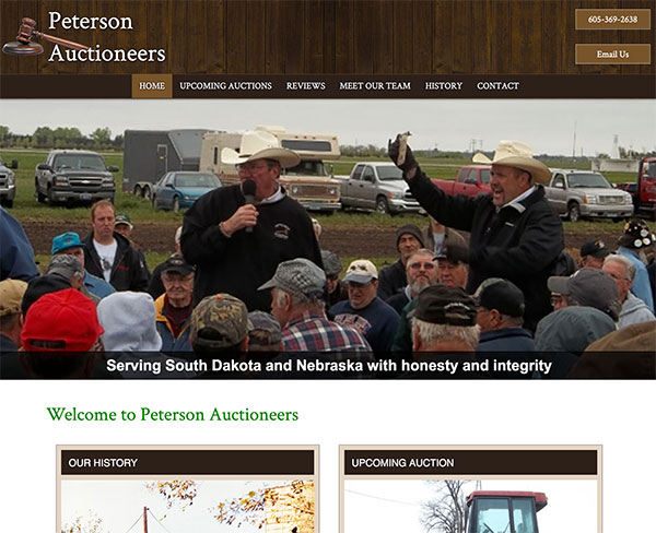 Real Estate Logo Auctioneer Web Design