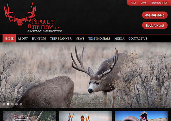 View Big Game & Elk Hunting Web Design