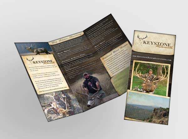 Custom Tri-Fold Brochure Designs Elk Hunting Ranch Brochures