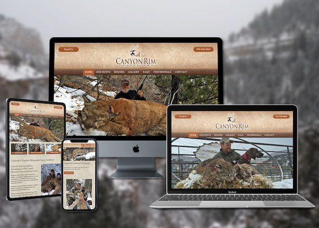 View Mountain Lion Hunting Outfitter Web Design