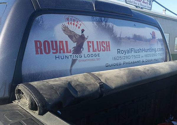 View Pheasant Hunting Guide Service Truck Window Design