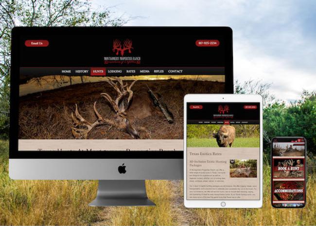 View Trophy Texas Whitetail Deer & Exotics Hunting Ranch Web Design